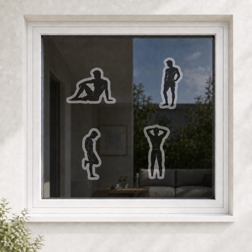 Männer-Silhouetten – Vogelretter-Set mit 9 Motiven